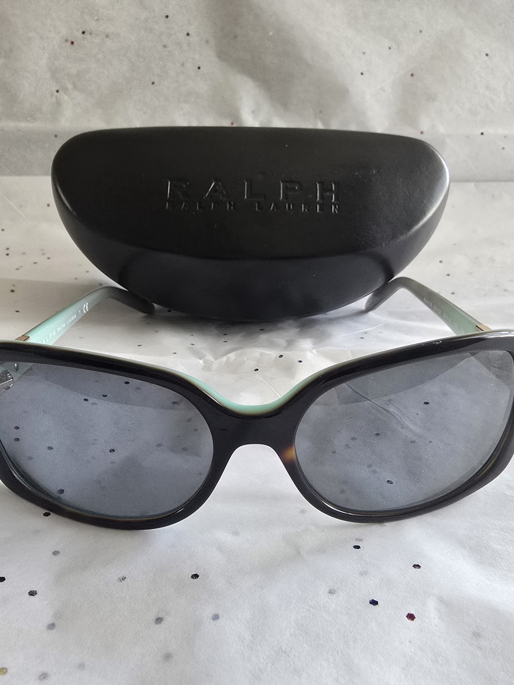 Ralph Lauren Women’s Tortoiseshell Sunglasses with Gold Accent and case RA5130 - Picture 10 of 16
